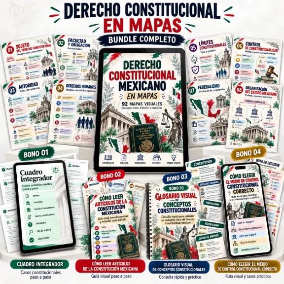 Derecho Constitucional en Mapas: bundle completo con los 92 mapas y los 4 bonos